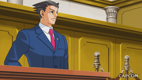 The blue attorney shakes his head.