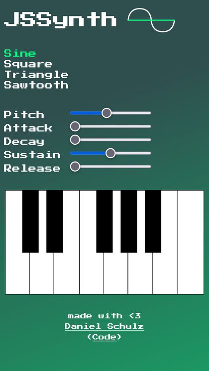 screenshot of https://iamschulz.github.io/js-synth/