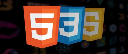 The logos of HTML5, CSS3 and Javascript hovering over a myriad of framework icons