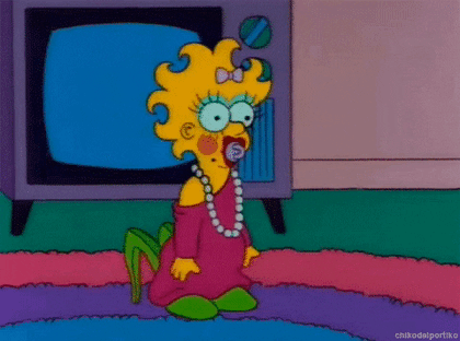 Maggie Simpson with Makeup
